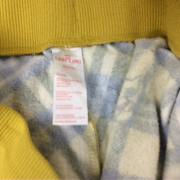 Disney The Lion King Pajama Pants Yellow Gray Plaid Women's Medium‎ - Picture 8 of 12